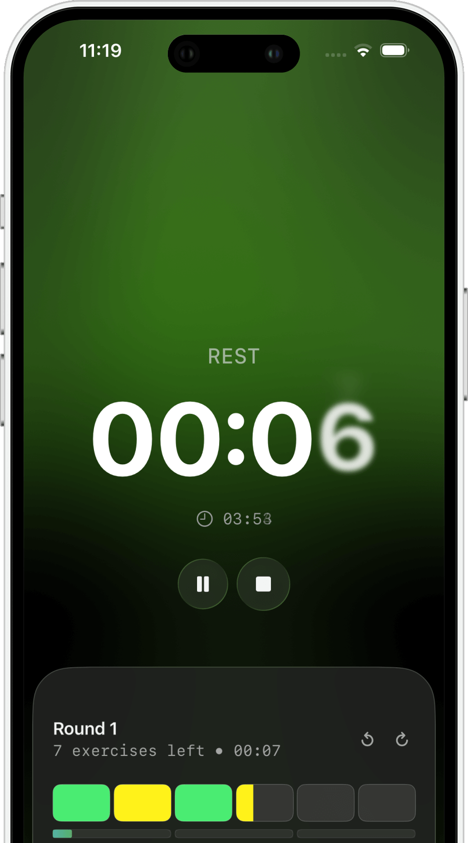 KNTC Timer App Interface